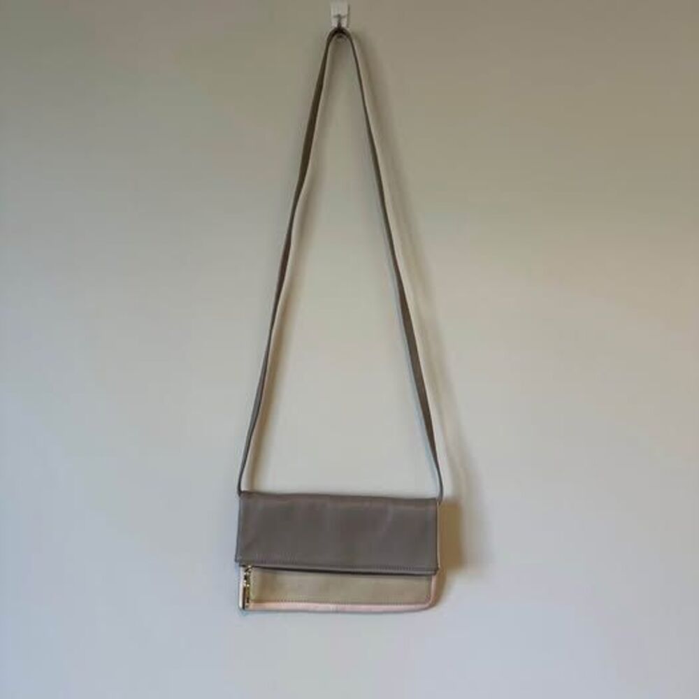 Gap Pink, Gray, Beige Leather Crossbody Purse
